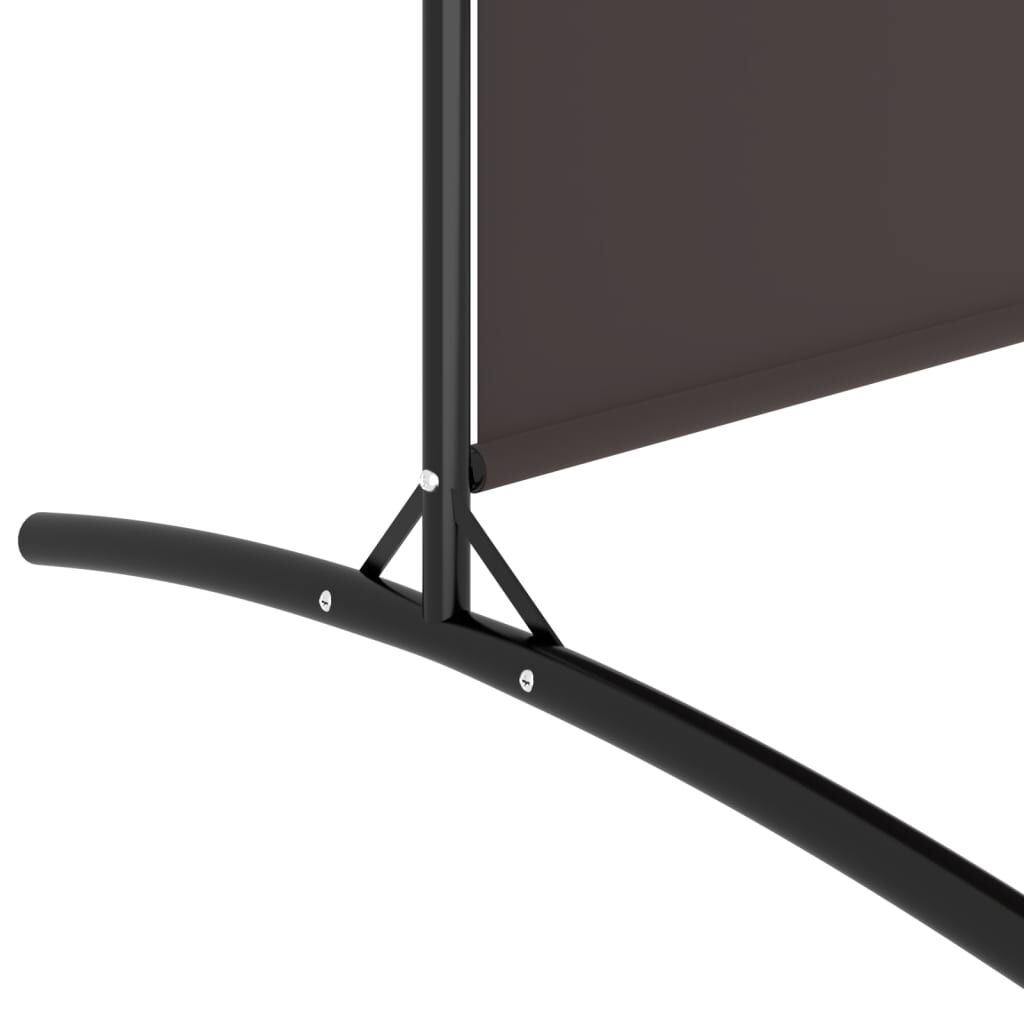 vidaXL 4-Panel Room Divider Brown 346x180 cm Fabric