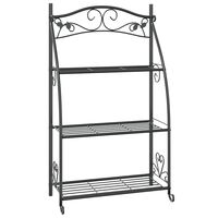 vidaXL Flower Rack Black 56x30x96 cm Steel,  vidaXL Flower Rack Black 56x30x96 cm Steel