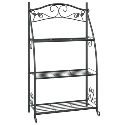 vidaXL Flower Rack Black 56x30x96 cm Steel,  vidaXL Flower Rack Black 56x30x96 cm Steel