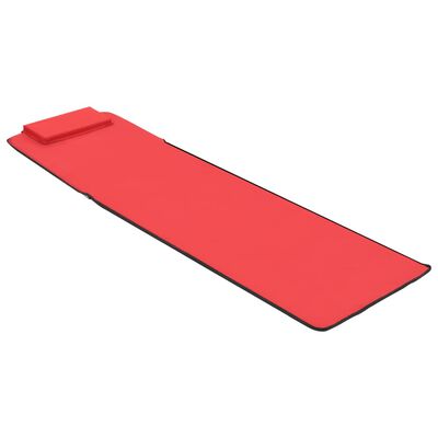 vidaXL Folding Beach Mats 2 pcs Steel and Fabric Red