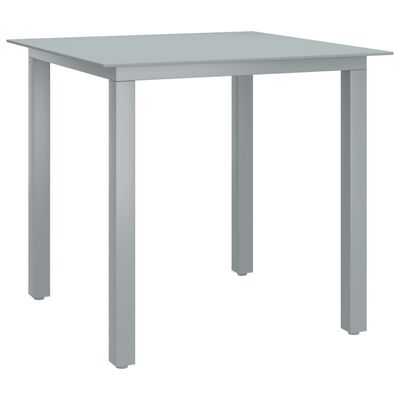 vidaXL 5 Piece Garden Dining Set Aluminium Silver and Black, silver vidaXL 5 Piece Garden Dining Set Aluminium Silver and Black