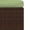 vidaXL 4-Seater Sofa with Cushions Brown Poly Rattan