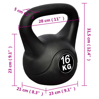 vidaXL kettlebell 16 kg,  vidaXL kettlebell 16 kg