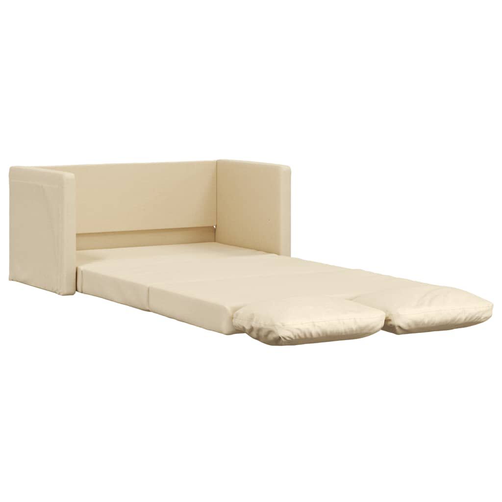 vidaXL Floor Sofa Bed 2-in-1 Cream 112x174x55 cm Fabric