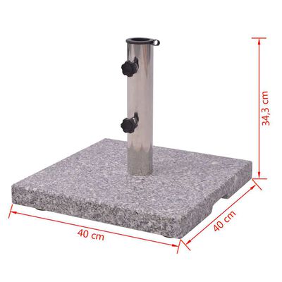 Granite Parasol Base Umbrella Holder 20kg, grey Granite Parasol Base Umbrella Holder 20kg