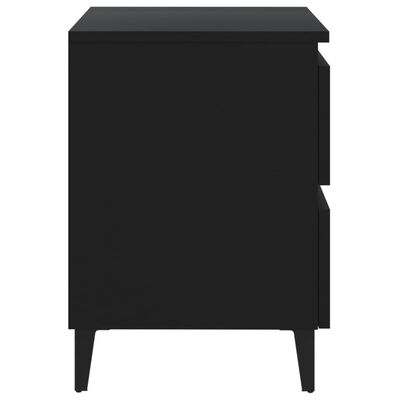 vidaXL Bed Cabinets 2 pcs Black 40x35x50 cm Engineered Wood, black vidaXL Bed Cabinets 2 pcs Black 40x35x50 cm Engineered Wood