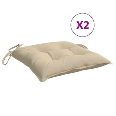 vidaXL Pallet Cushions 2pcs Beige 50x50x7 cm Oxford Fabric