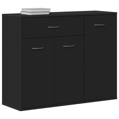 vidaXL Sideboard Black 88x30x70 cm Engineered Wood, black vidaXL Sideboard Black 88x30x70 cm Engineered Wood