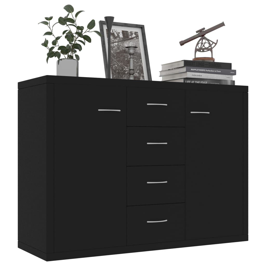 vidaXL Sideboard Black 88x30x65 cm Engineered Wood