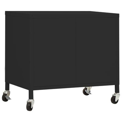 vidaXL Storage Cabinet Black 60x35x56 cm Steel