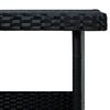 vidaXL 6 Piece Garden Lounge Set with Cushions Poly Rattan Black