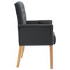 vidaXL Dining Chair with Armrests Grey Fabric