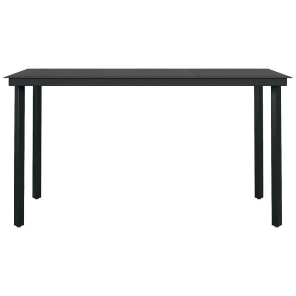 vidaXL 5 Piece Garden Dining Set Black