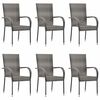 vidaXL 7 Piece Garden Dining Set Grey