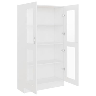 vidaXL Vitrine Cabinet White 82.5x30.5x150 cm Engineered Wood, white vidaXL Vitrine Cabinet White 82.5x30.5x150 cm Engineered Wood