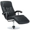 vidaXL TV Armchair Black Faux Leather