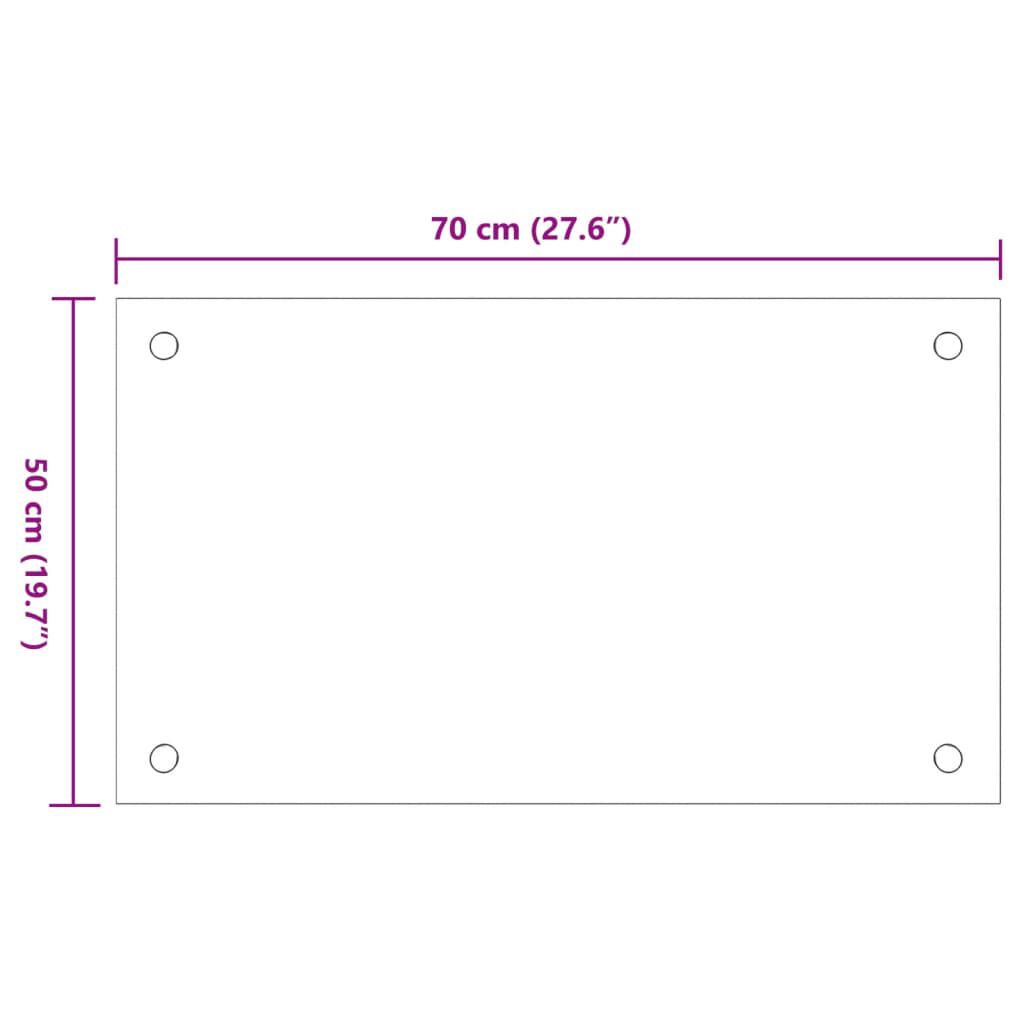 vidaXL Kitchen Backsplashes 2 pcs Transparent 70x50 cm Tempered Glass