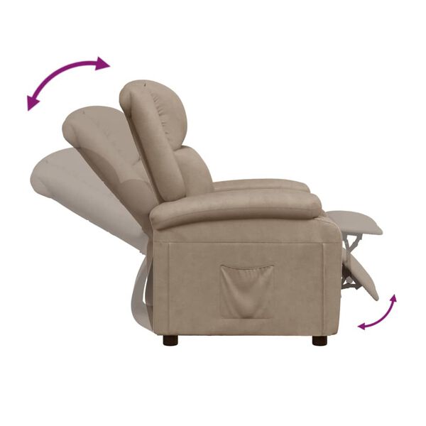 vidaXL Recliner Chair Cappuccino Faux Leather