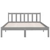 vidaXL Bed Frame without Mattress Grey Solid Wood 160x200 cm