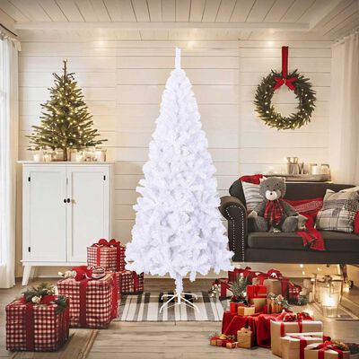 vidaXL Artificial Christmas Tree with Stand 180 cm 620 Branches, white vidaXL Artificial Christmas Tree with Stand 180 cm 620 Branches