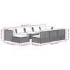 vidaXL 10 Piece Garden Lounge Set with Cushions Brown Poly Rattan