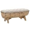 vidaXL Storage Bench 103x51x44 cm Solid Wood and Fabric