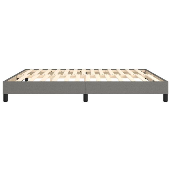 vidaXL Box Spring Bed Frame Dark Grey 180x200 cm Super King Fabric