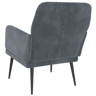 vidaXL Armchair Dark Grey 62x79x79 cm Velvet, dark grey vidaXL Armchair Dark Grey 62x79x79 cm Velvet