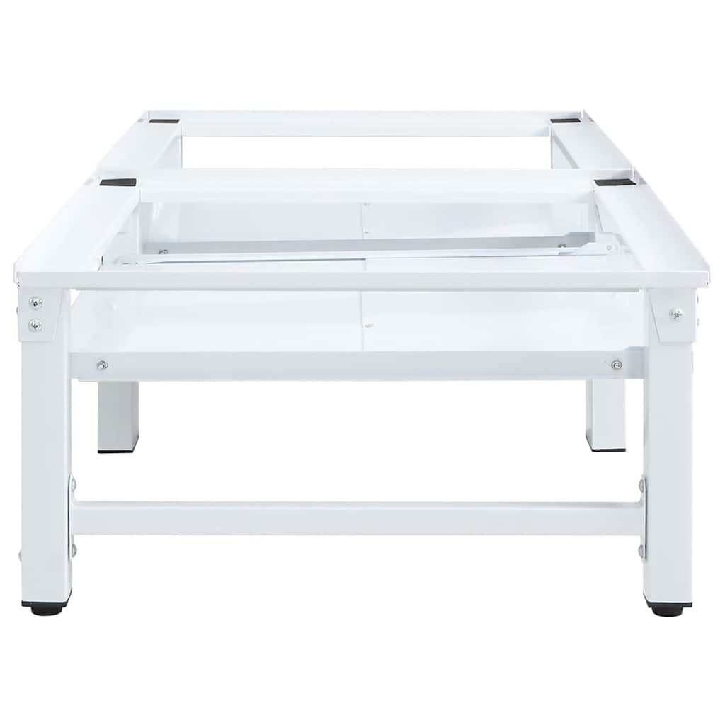 vidaXL Washing and Drying Machine Pedestal with Pull-out Shelves White