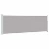 vidaXL Side Awning | Grey | Polyester with PU coating, powder-coated iron