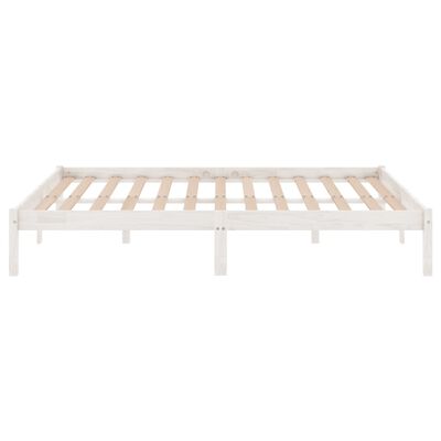 vidaXL Bed Frame without Mattress White Solid Wood 140x200 cm