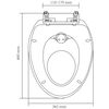 vidaXL Toilet Seats with Soft Close Lids 2pcs Plastic White and Yellow