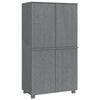 vidaXL Wardrobe HAMAR Dark Grey 89x50x180 cm Solid Wood Pine