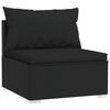 vidaXL 7 Piece Garden Lounge Set with Cushions Poly Rattan Black
