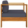 vidaXL 8 Piece Garden Lounge Set with Dark Grey Cushions Acacia Wood