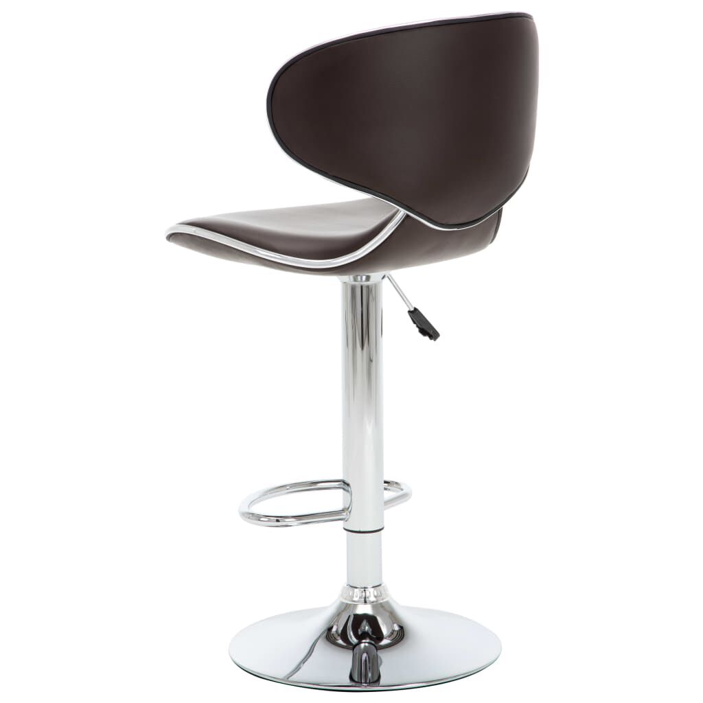 vidaXL Bar Stools 2 pcs Brown Faux Leather
