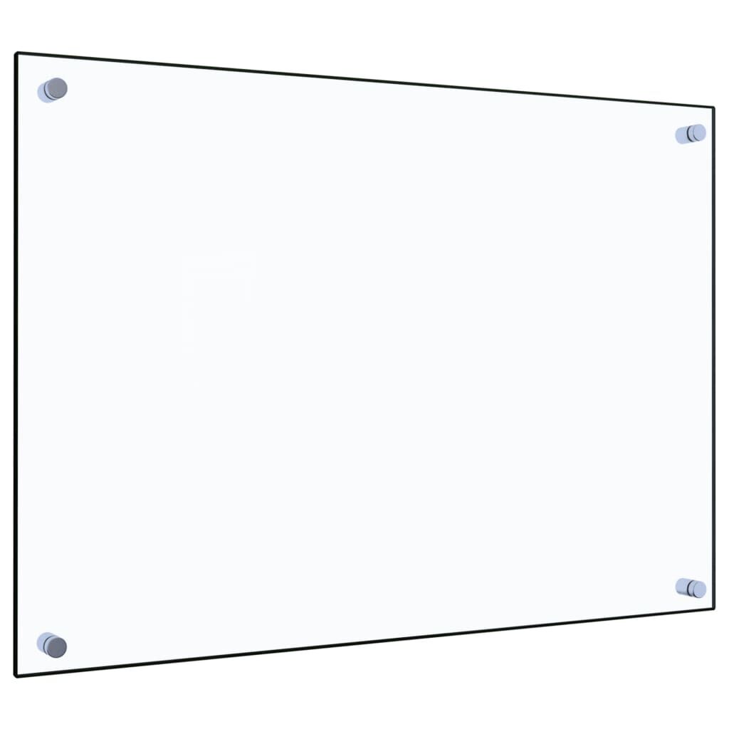 vidaXL Kitchen Backsplash Transparent 70 x 50 cm Tempered Glass