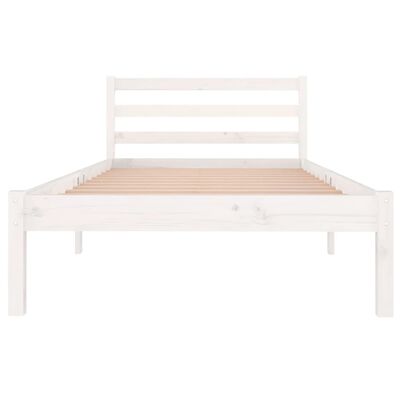 vidaXL Bed Frame without Mattress Solid Wood Pine 90x200cm White, white vidaXL Bed Frame without Mattress Solid Wood Pine 90x200cm White