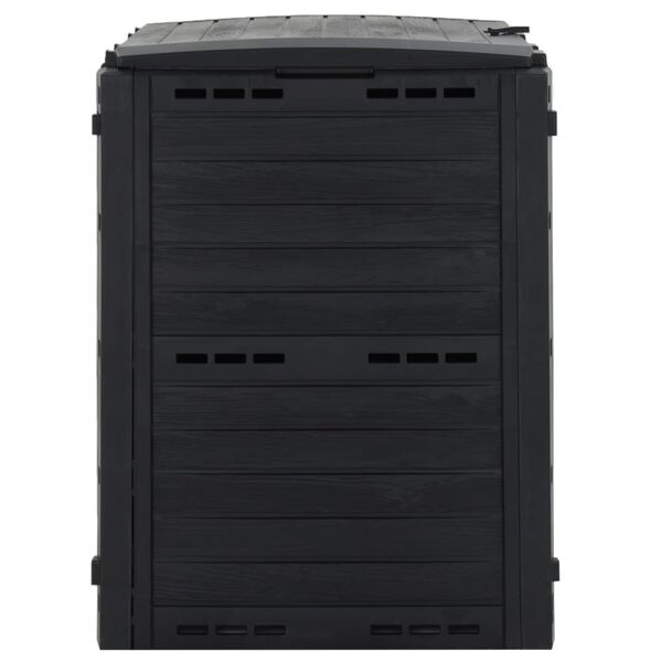 vidaXL Garden Composter Black 280 L Polypropylene