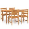 vidaXL 3 Piece Garden Dining Set Solid Wood Teak