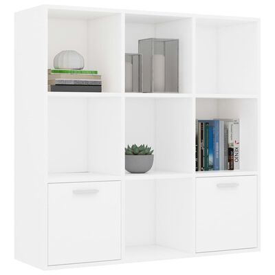 vidaXL Book Cabinet White 98x30x98 cm Engineered Wood, white vidaXL Book Cabinet White 98x30x98 cm Engineered Wood