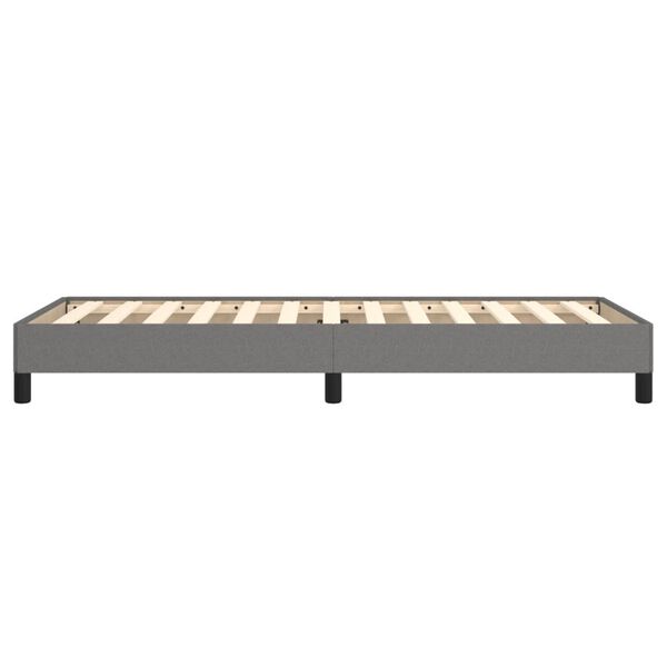 vidaXL Bed Frame without Mattress Dark Grey 92x187 cm Single Fabric