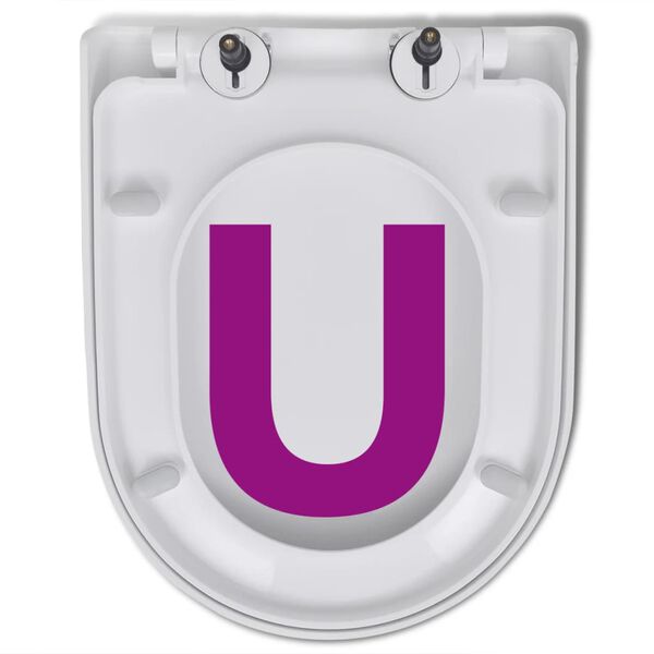 vidaXL Toilet Seats with Soft Close Lids 2 pcs Plastic White