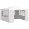 vidaXL Party Tent | White | Polyethylene | 4x4 metres | UV-resistant materials