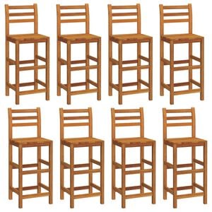 vidaXL Bar Stools 8 pcs Solid Wood Acacia