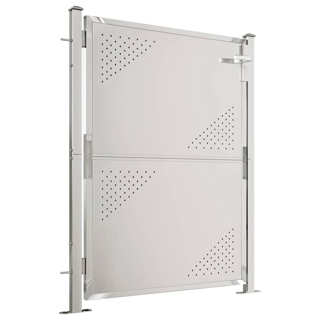 vidaXL Garden Gate 100x125 cm Stainless Steel