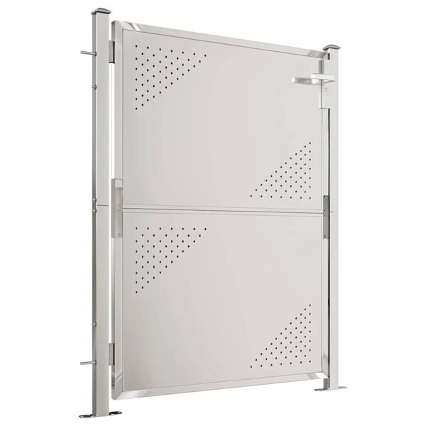 vidaXL Garden Gate 100x120 cm Stainless Steel