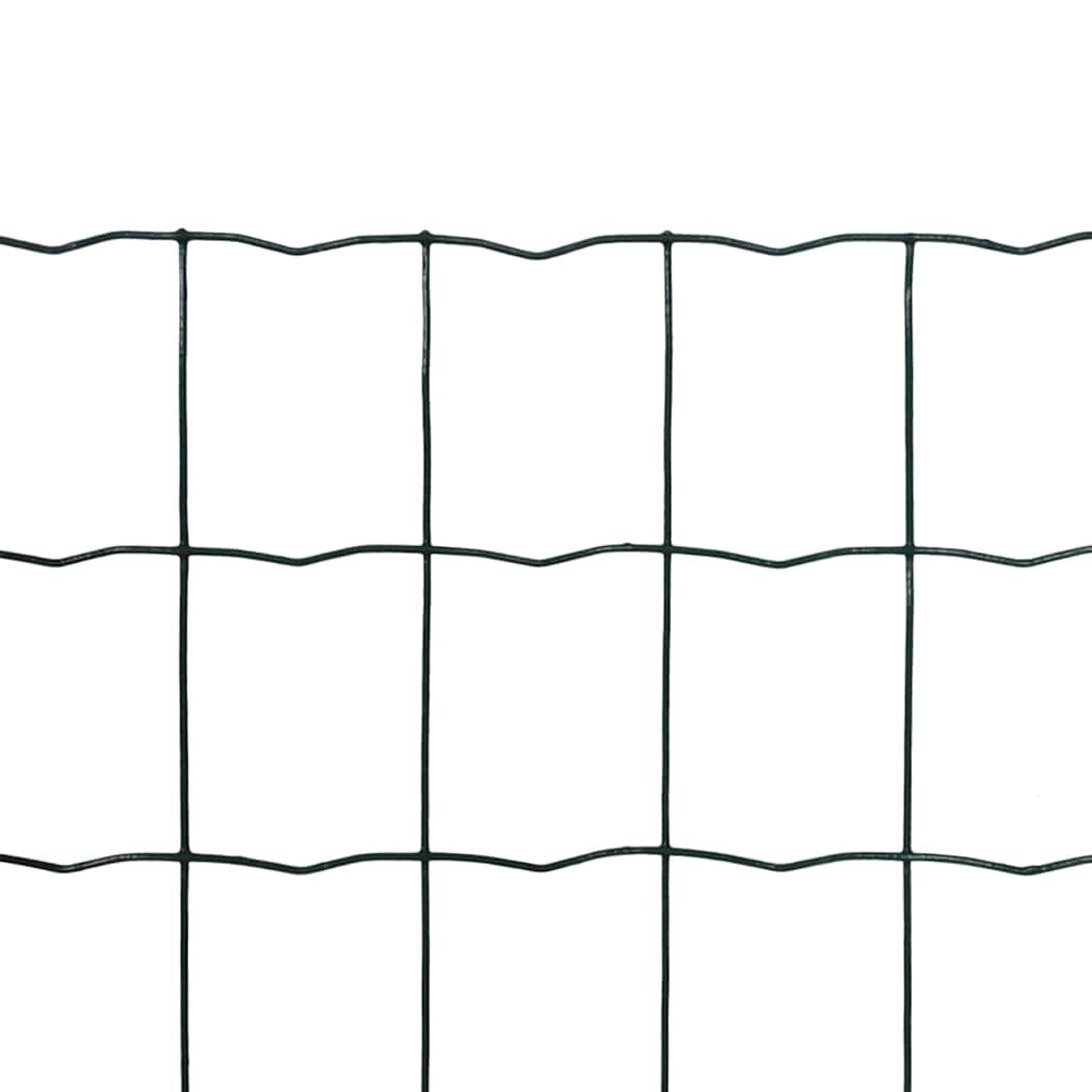vidaXL Euro Fence Steel 25x0.8 m Green