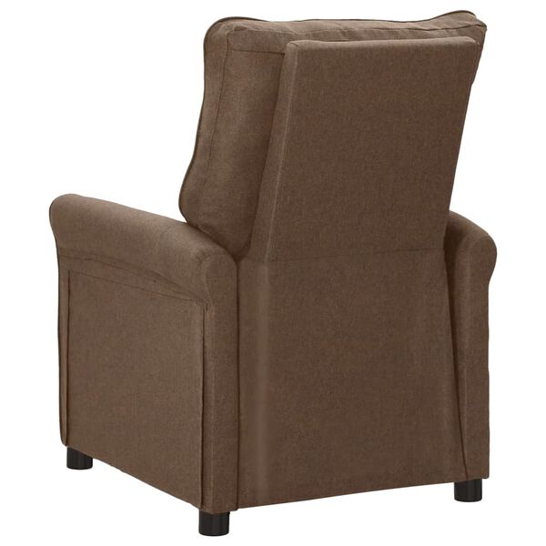 vidaXL Recliner Chair Brown Fabric