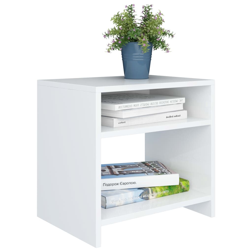 vidaXL Bedside Cabinets 2 pcs White 40x30x40 cm Engineered Wood
